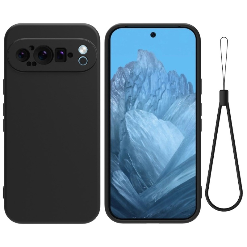 Google Pixel 9 Pro Cover SiliCone -suojus, jossa on kiinnityslenkki