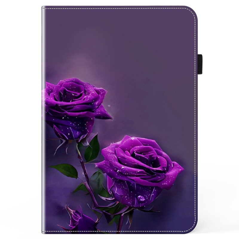 iPad Pro 13 (2024) violetti ruusut suojakuori
