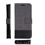 Samsung Galaxy S9 Plus Kotelo Muxma kangas ja nahka vaikutus