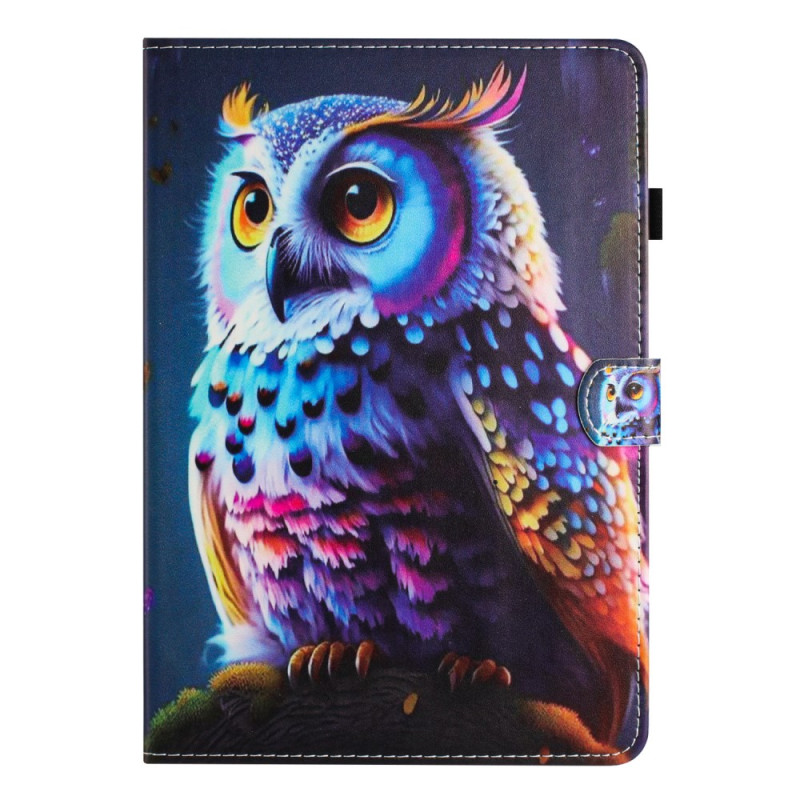 iPad Cover 10.2" (2021) (2020) (2019) Värillinen pöllö