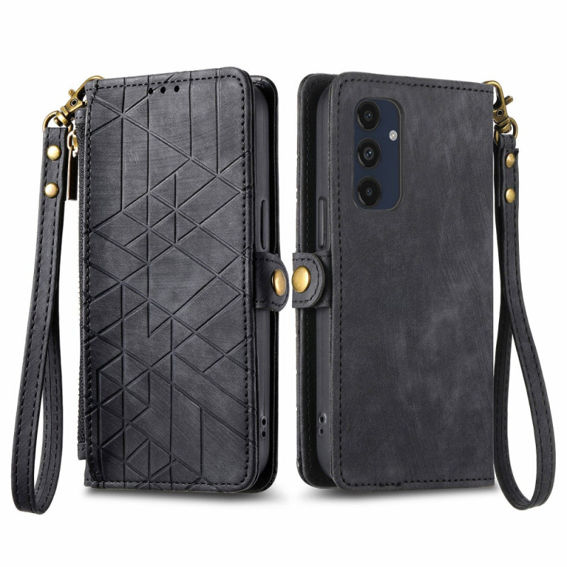 Housse Samsung Galaxy A16 Portefeuille Motif Géométrique