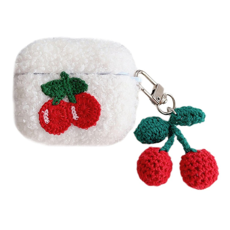 AirPods 3 Plush Cherry -suojakuori
 riipuksen kanssa