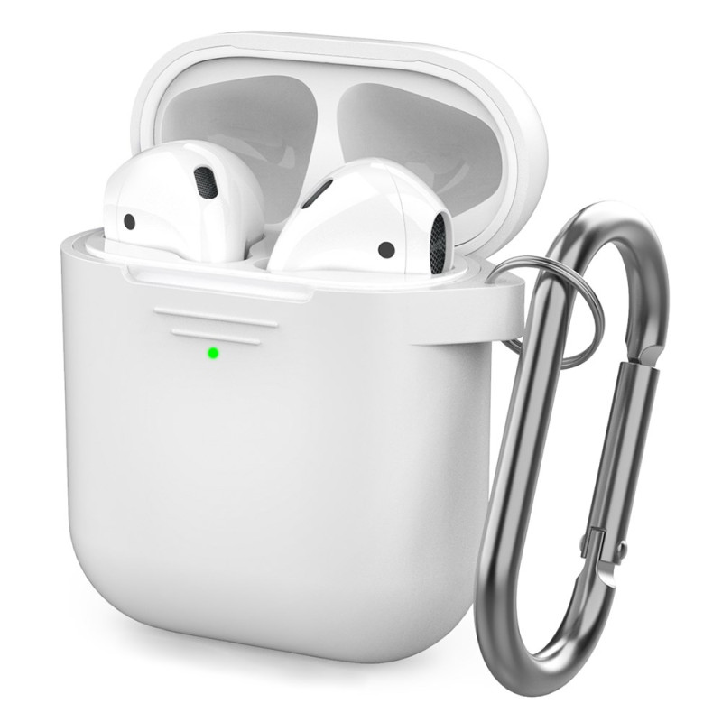 AirPods 2 / 1 Klassinen
 suojakuori
 karabiinilla varustettuna