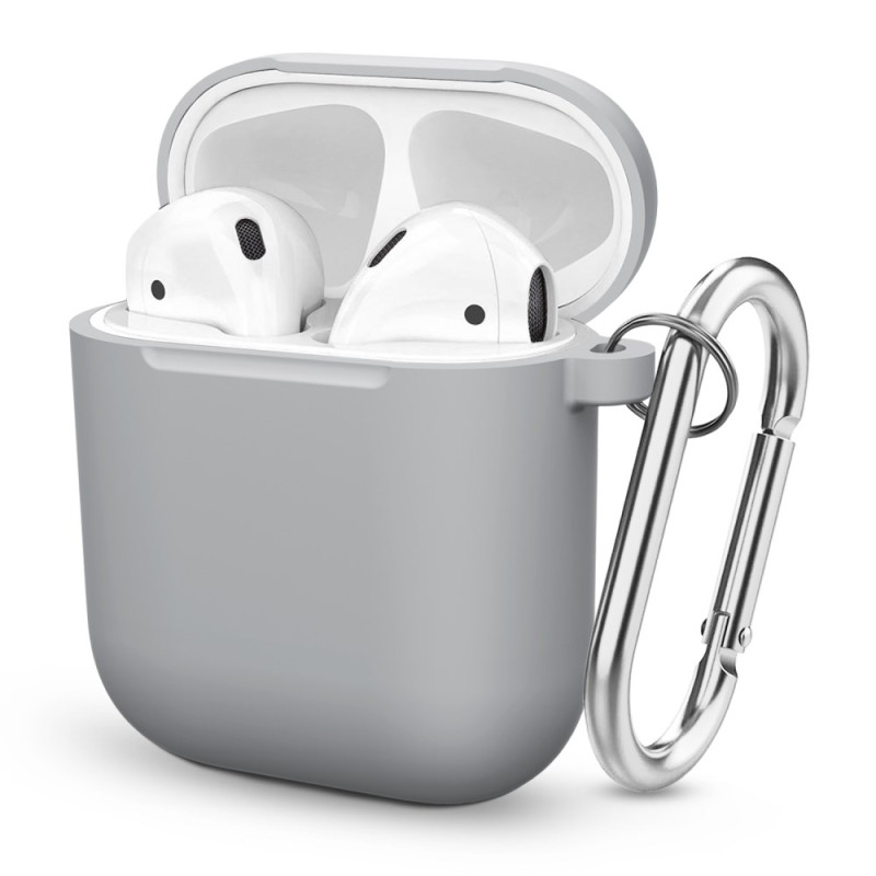 Apple AirPods paksu silikonikuori
, jossa on karabiini