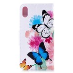 iPhone XS Max Kotelo Maalattu perhosia ja kukkia