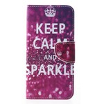 iPhone XR Kotelo Keep Calm ja Sparkle