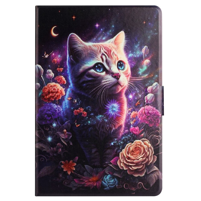 iPad Mini 5 (2019)/4/3/2/1Cover Kukkainen kissa