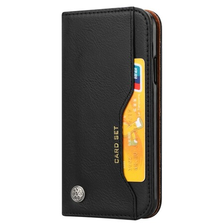 Flip Cover iPhone XS Max keinonahkainen korttikotelo