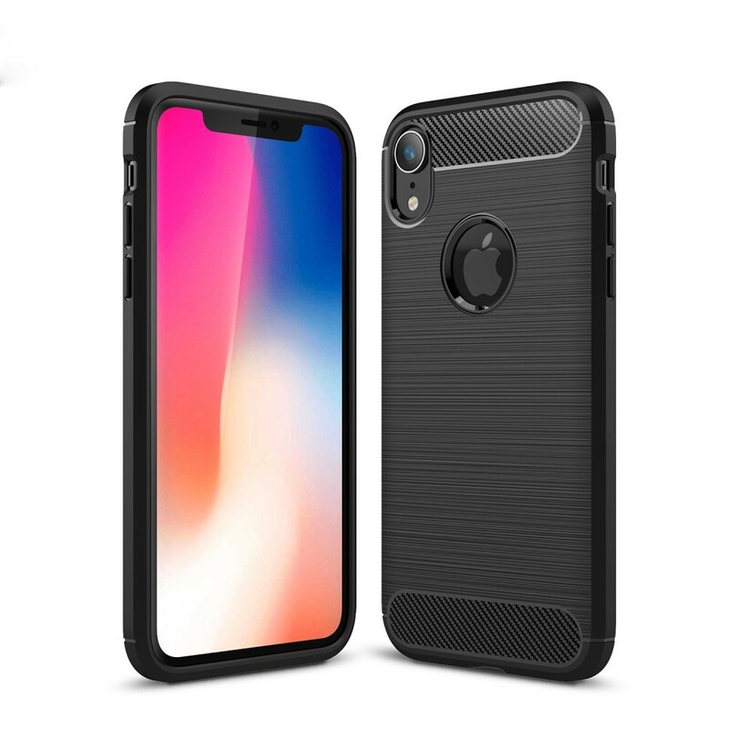 iPhone XR harjattu hiilikuitu kotelo