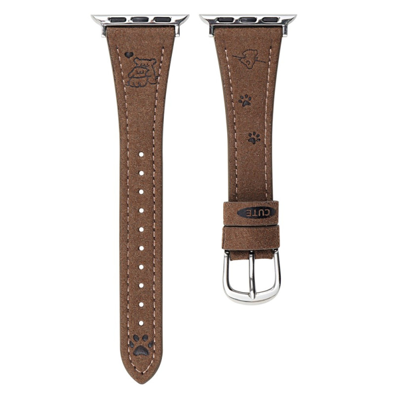 Apple Watch Band Series 46mm - 42mm / SE / Ultra 49mm nahkahihna koiran kantolenkki
