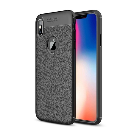 iPhone XS Max Nahkakotelo Lychee Effect Double Line