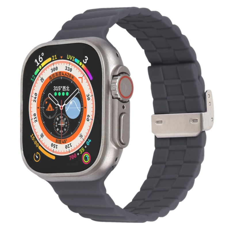 Apple Watch Band Series 46mm - 42mm / SE / Ultra 49mm Silikoni Design Teräs katsella