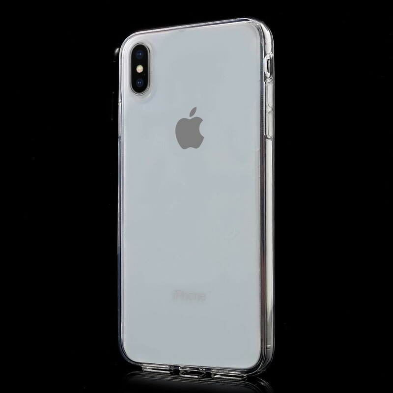 iPhone XS Max läpinäkyvä silikonikotelo värillinen