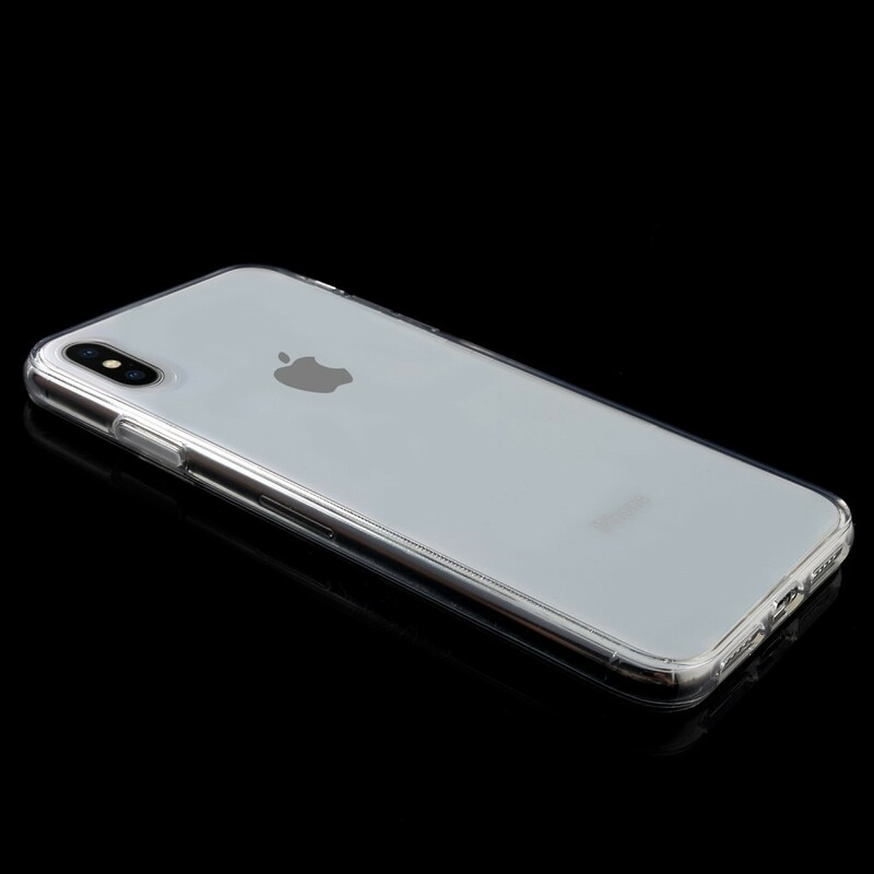 iPhone XS Max läpinäkyvä silikonikotelo värillinen