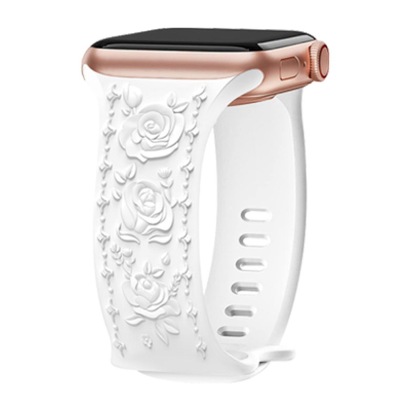 Apple Watch Band Series 46mm 42mm / SE / Ultra 49mm vaaleanpunainen painettu painettu