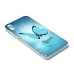iPhone XS Max Kotelo Perhonen Sininen fluoresoiva