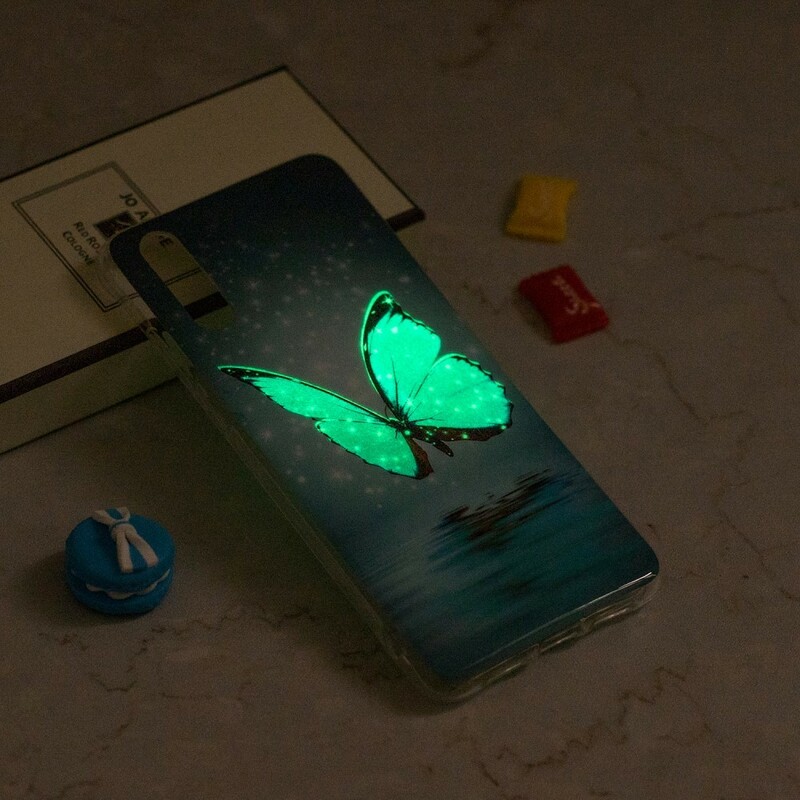iPhone XS Max Kotelo Perhonen Sininen fluoresoiva