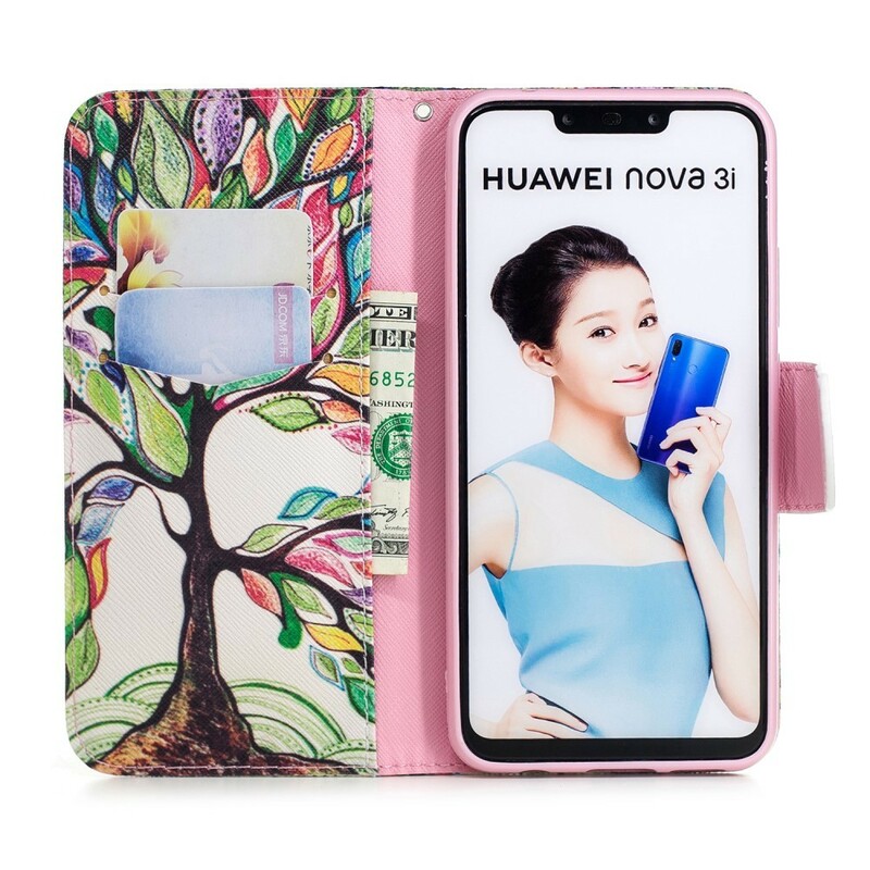Kotelo Huawei P Smart Plus värillinen puu