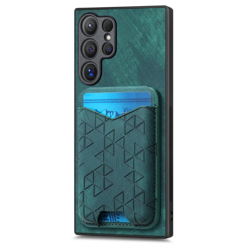 Samsung Galaxy S25 Ultra Suojakuori Painettu Motif korttitasku ja jalusta