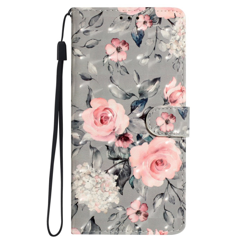 Housse Xiaomi Redmi Note 14 5G Motif Floral Rose 3D