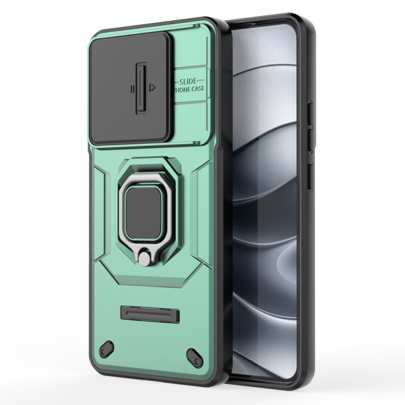 Xiaomi Redmi Note 14 5G monikäyttöinen suojakuori
 jalustalla ja linssin suojus