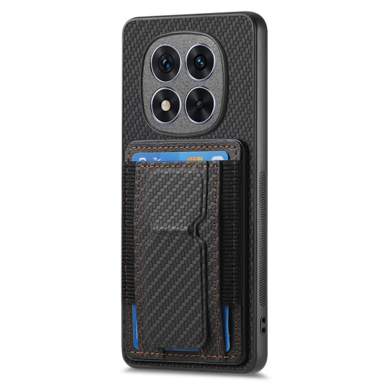 Xiaomi Redmi Note 14 Pro 5G / Poco X7 Hiilikuitu Suojakuori
 jalusta ja kortinpidin