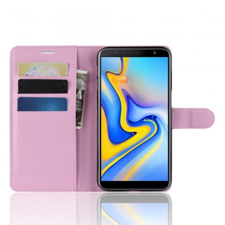 Samsung Galaxy J6 Plus keinonahkakotelo Lychee