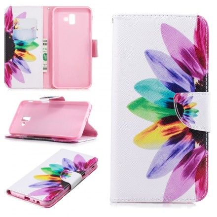 Samsung Galaxy J6 Plus akvarelli kukka kotelo Samsung Galaxy J6 Plus akvarelli kukka kotelo