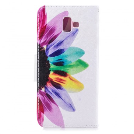 Samsung Galaxy J6 Plus akvarelli kukka kotelo Samsung Galaxy J6 Plus akvarelli kukka kotelo