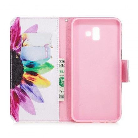Samsung Galaxy J6 Plus akvarelli kukka kotelo Samsung Galaxy J6 Plus akvarelli kukka kotelo