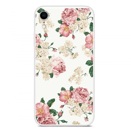 iPhone XR Kotelo Antiikki kukkia