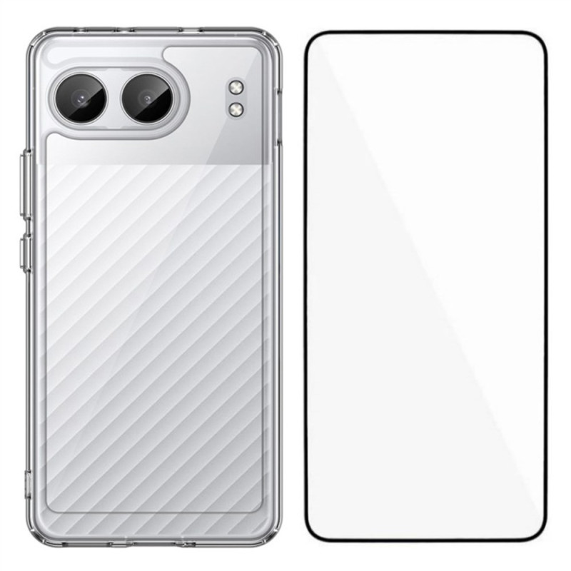 Coque OnePlus Nord 4 Transparente avec Protection Écran en Verre Trempé