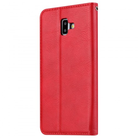 Flip Cover Samsung Galaxy J6 Plus keinonahkainen korttikotelo