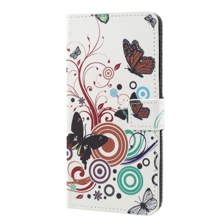 Samsung Galaxy A7 Case Perhoset ja kukat Design