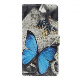 Samsung Galaxy A7 Perhonen Case Sininen