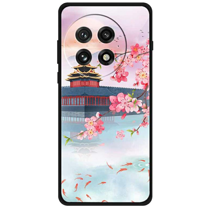 Coque OnePlus 13 Motif Tour Ancienne et Poisson