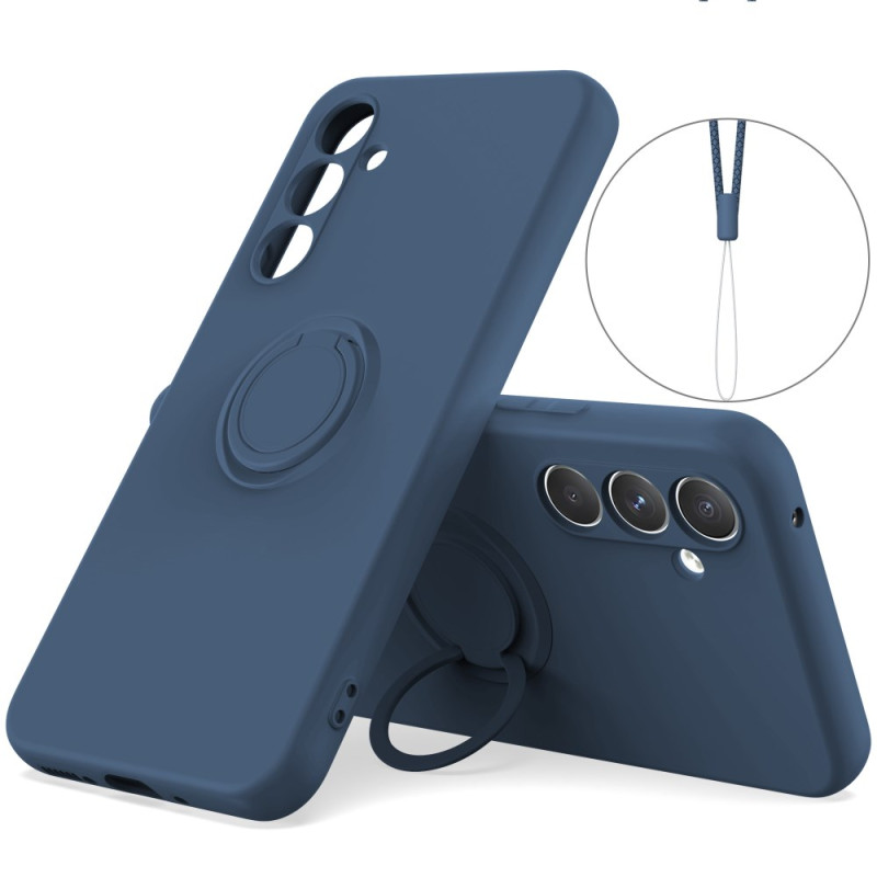 Coque Samsung Galaxy S25 5G Silicone Liquide Anneau-Support
