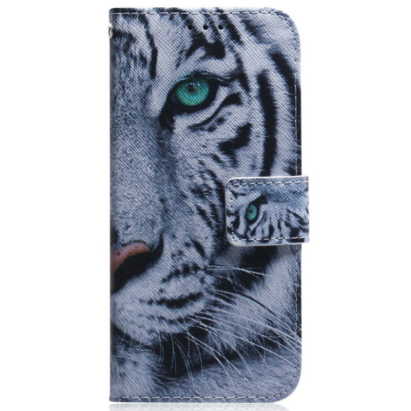 Housse Moto G15 Tigre Blanc