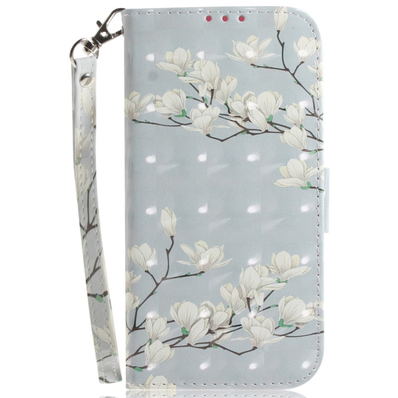 Moto G85 5G kantolenkki
 Cover Magnolias kukkia