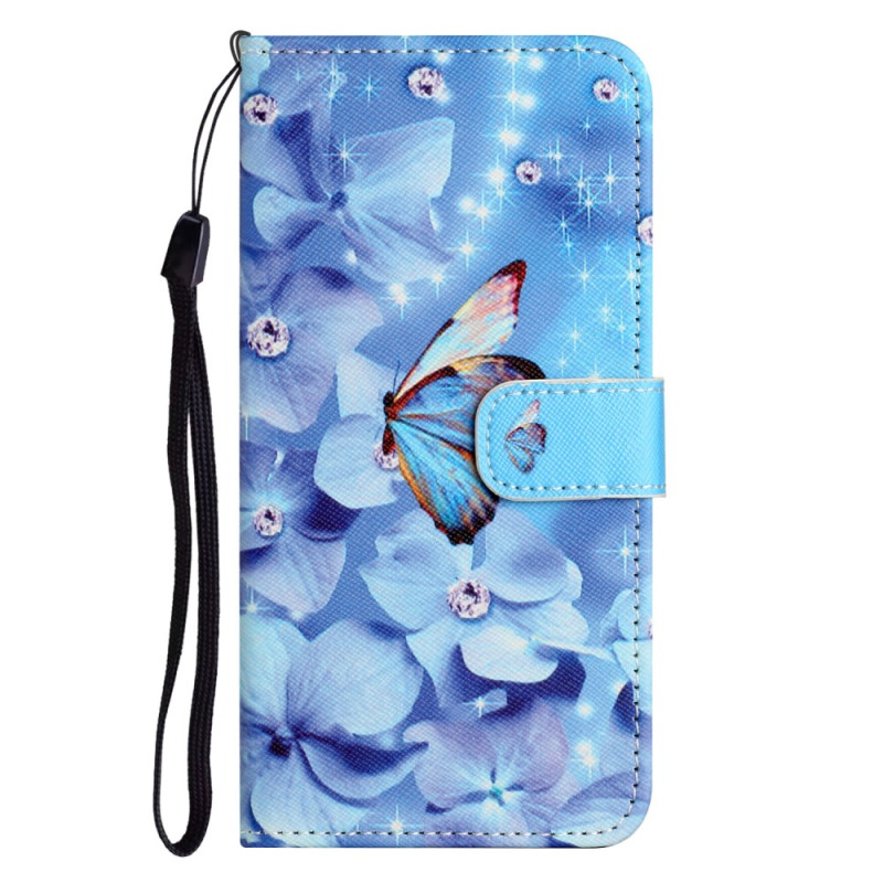 Housse iPhone 16e Décor Floral Bleu