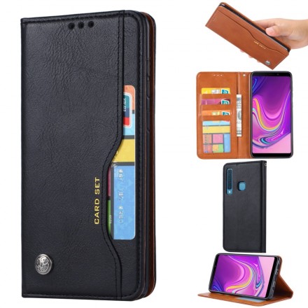 Flip Cover Samsung Galaxy A9 keinonahkainen korttikotelo