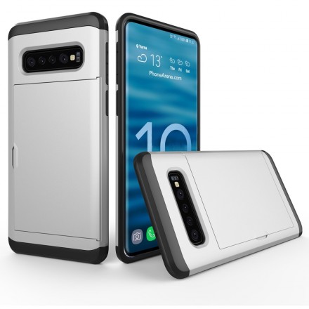 Samsung Galaxy S10 Kova kotelo Flashy kortti tapauksessa