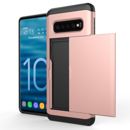 Samsung Galaxy S10 Kova kotelo Flashy kortti tapauksessa