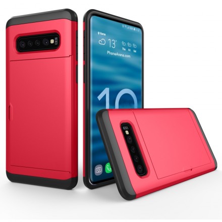Samsung Galaxy S10 Kova kotelo Flashy kortti tapauksessa
