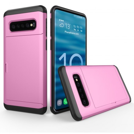 Samsung Galaxy S10 Kova kotelo Flashy kortti tapauksessa