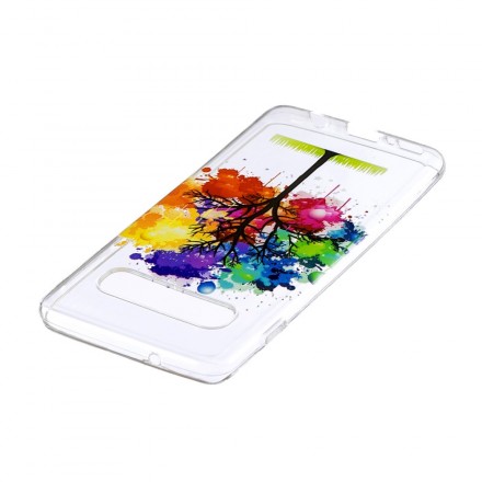 Samsung Galaxy S10 Kirkas akvarelli puu tapauksessa