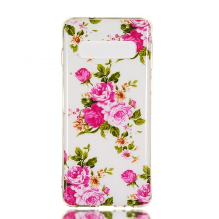 Samsung Galaxy S10 Kotelo Liberty Flowers Fluoresoiva