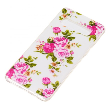 Samsung Galaxy S10 Kotelo Liberty Flowers Fluoresoiva