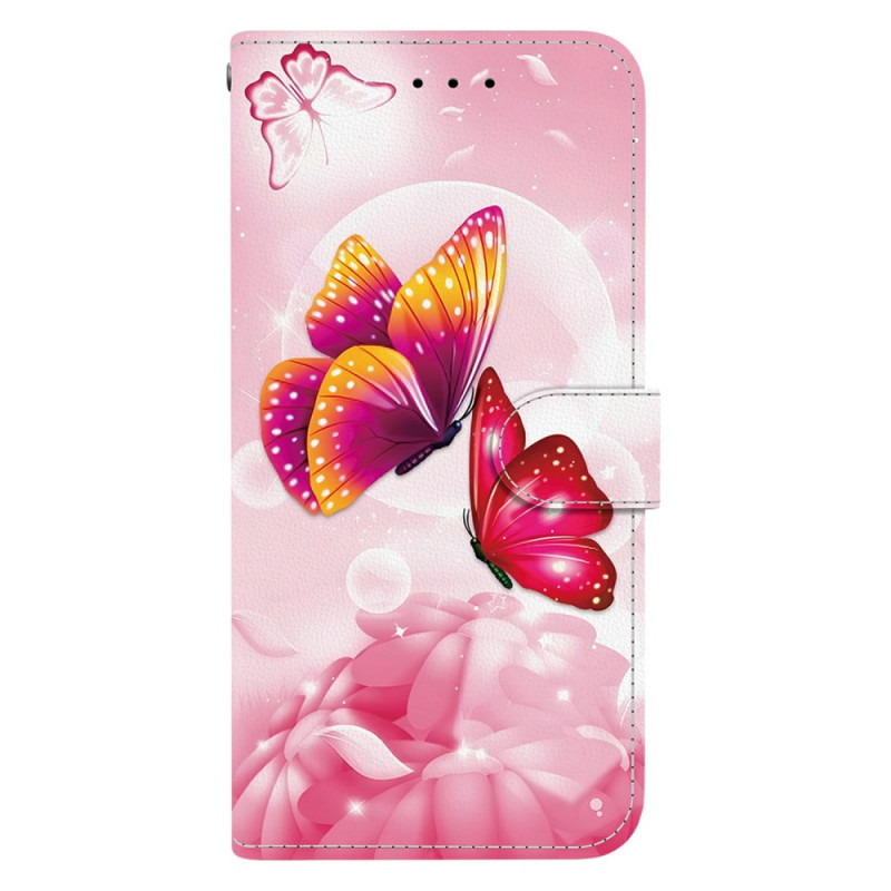 Housse Moto G Power (2025) Papillon Rose