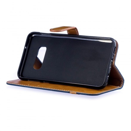 Samsung Galaxy S10 Lite Kangas ja nahka Effect hihna tapauksessa